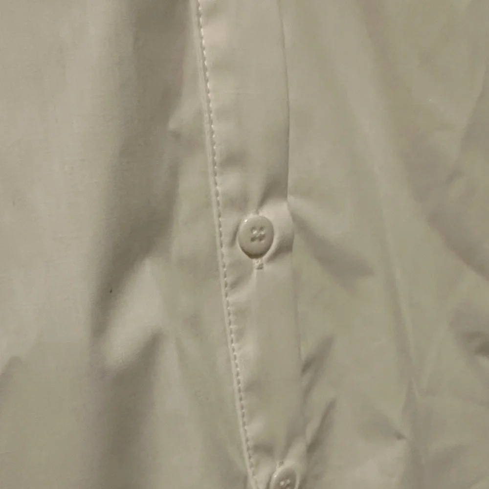 Anthropologie Cream Button-Up Blouse with Bows on back - Picture 4 of 6